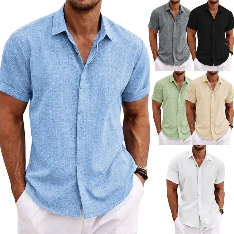 Men's Loose Linen Short-Sleeve T-Shirt - product image 1