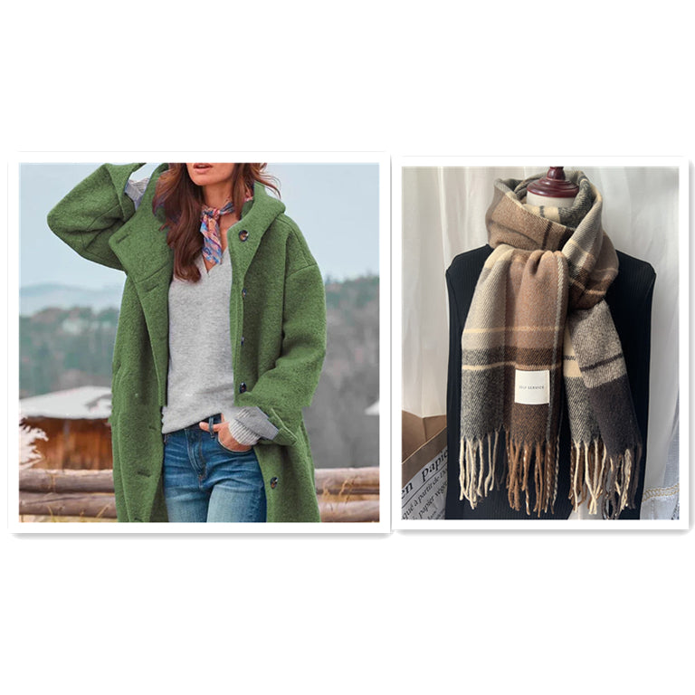 Women's Medium-Length Tweed Coat - view 5