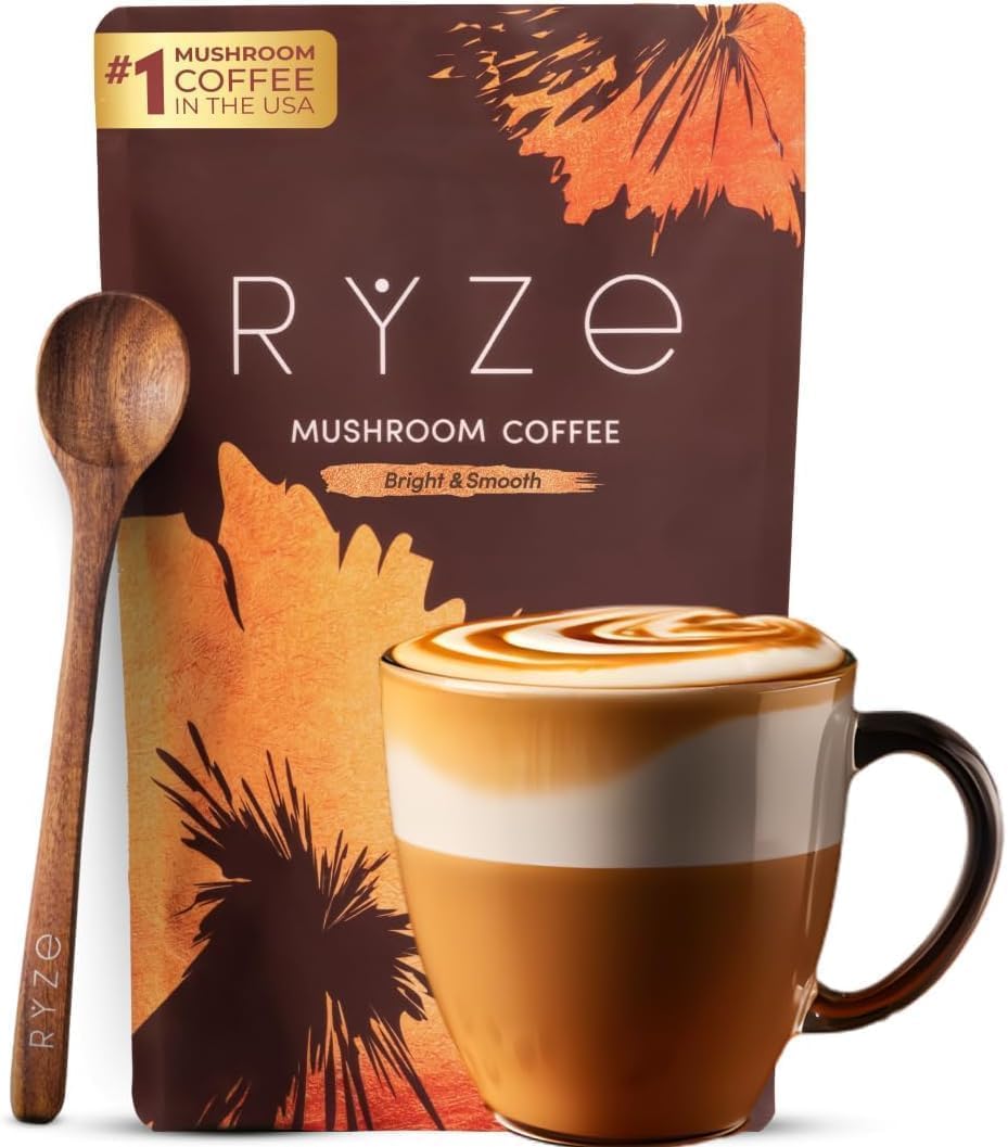 RYZE Organic Mushroom Coffee, one of four new wellness arrivals