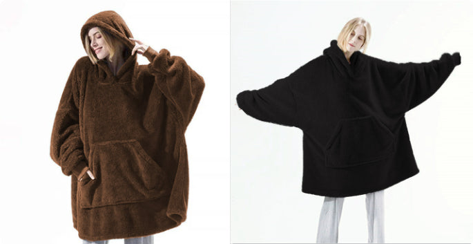 Oversized Wearable Blanket Hoodie – Double-Sided Fleece Sweatshirt - product image 37