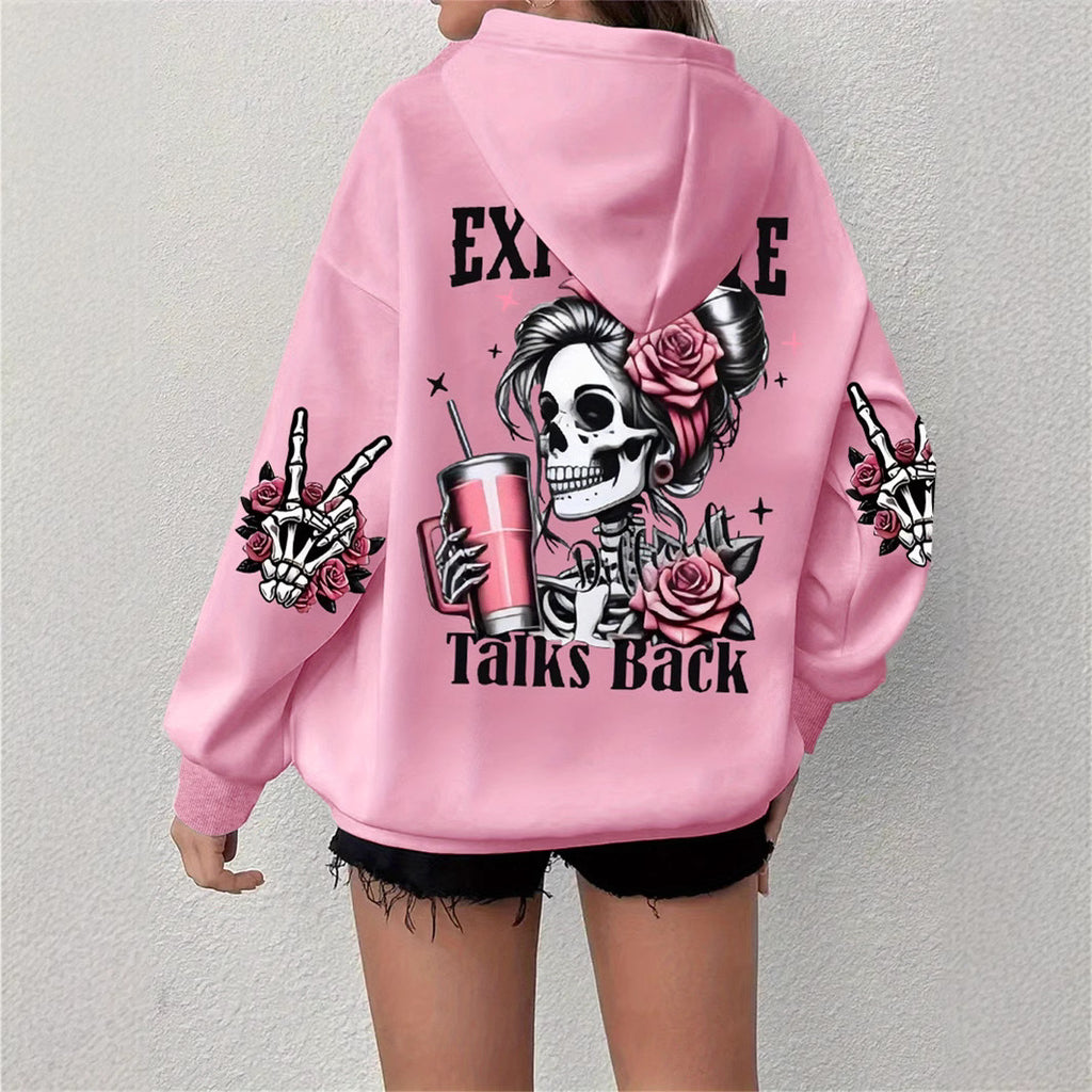 Retro Skull Graphic Long-Sleeve Sweatshirt - product image 2