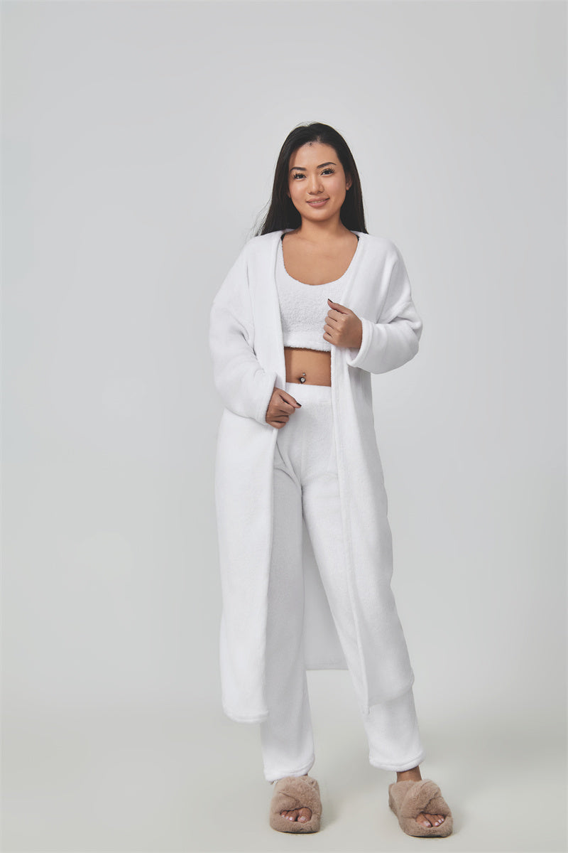 3-Piece Lounge Set – Crop Top, Wide-Leg Pants & Cardigan - product image 9