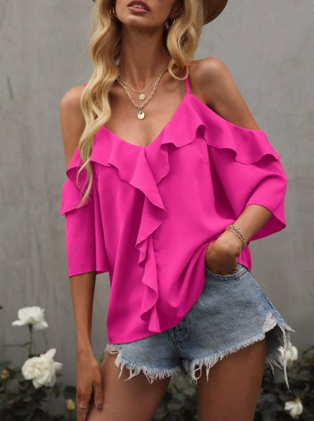 Women's Off-Shoulder Chiffon Blouse - product image 3