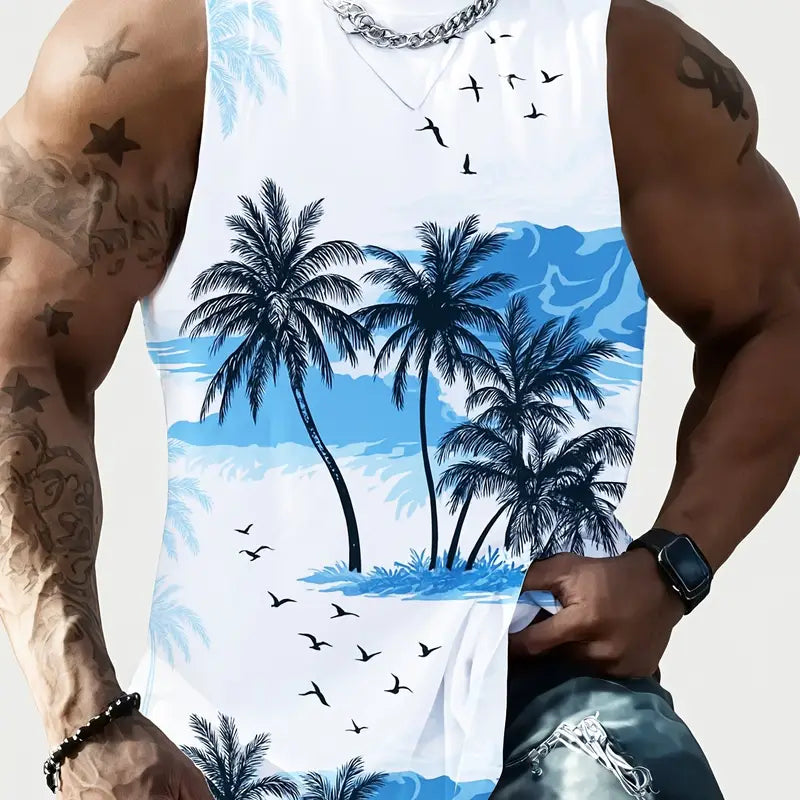Printed Polyester Vest Top - S-2XL - image 12