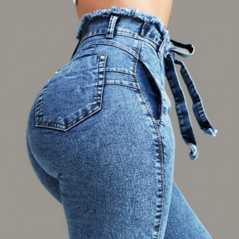 Fringe Hem Denim Jeans – Women’s Boho Frayed Straight Leg Jeans - product image 4