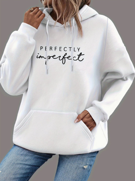 European And American Women's Autumn And Winter Letter Printed Kangaroo Pocket Hoodie - product image 3