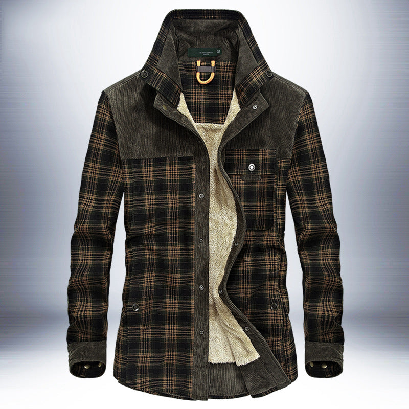 Men's Plaid Cotton Jacket | Long Sleeve - view 4