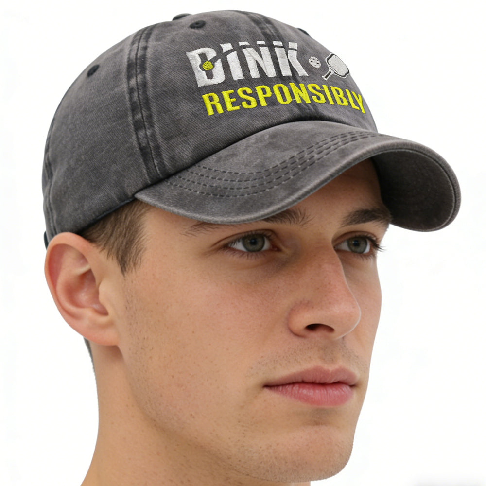 Embroidered pickleball baseball cap - view 2