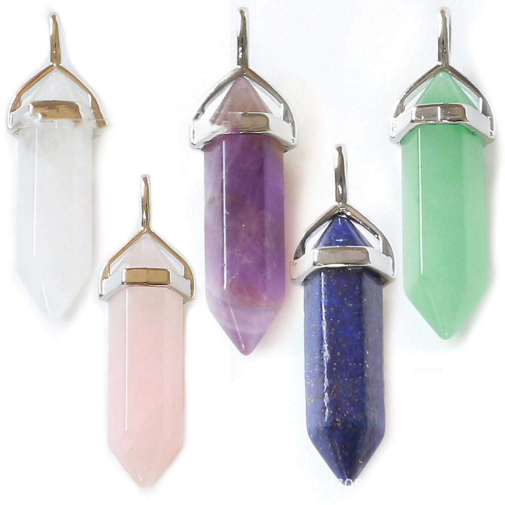 Natural Crystal Hexagon Pendant - product image 1