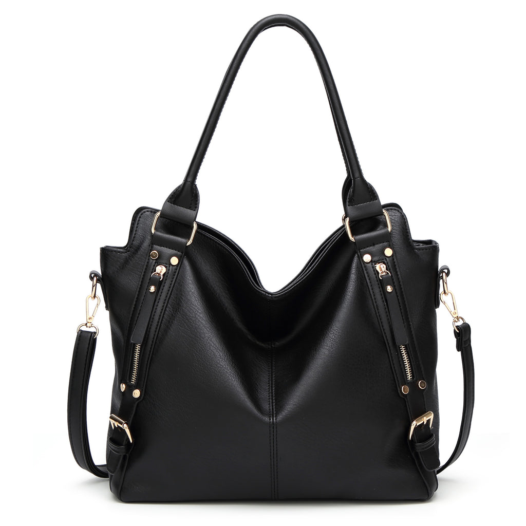 Women's Vintage Tote Bag – Large PU Leather Shoulder Bag - product image 3