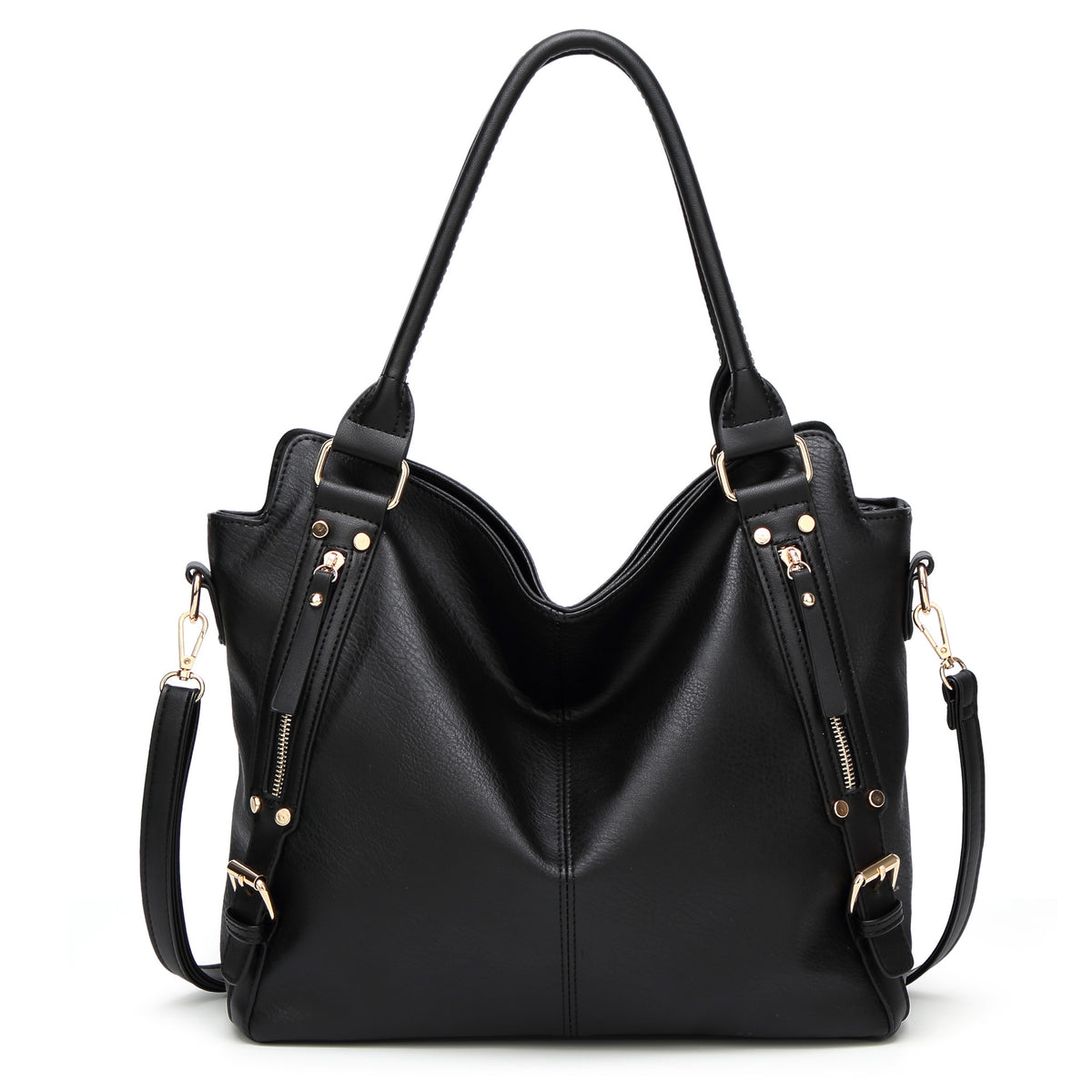 Women's Vintage Tote Bag – Large PU Leather Shoulder Bag - product image 3