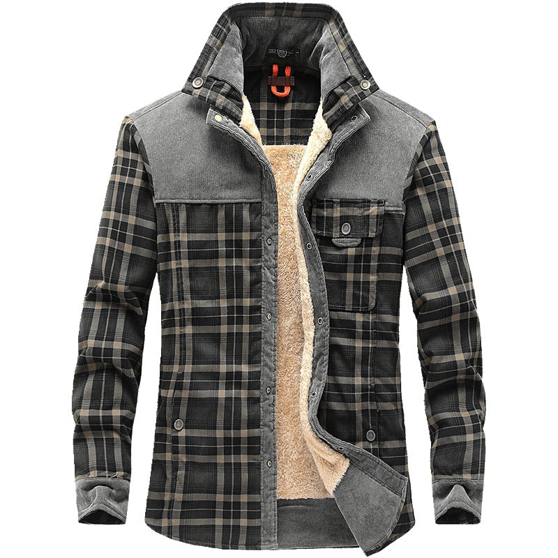 Men's Plaid Cotton Jacket | Long Sleeve - view 3