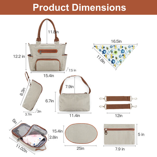 8-Piece Baby Diaper Bag Set - view 3
