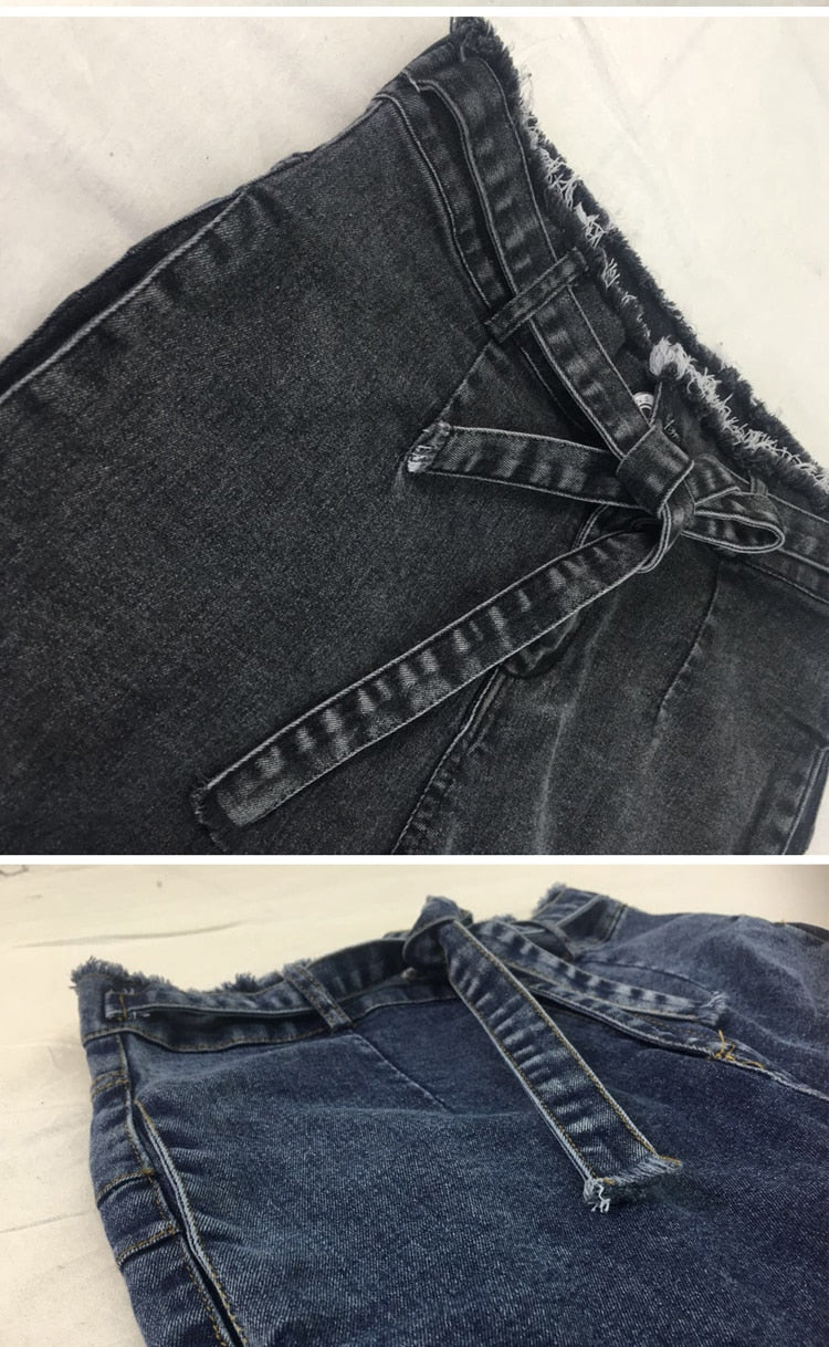Fringe Hem Denim Jeans – Women’s Boho Frayed Straight Leg Jeans - product image 7