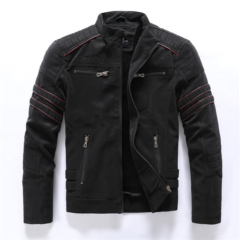 Men's PU Leather Moto Jacket - product image 5