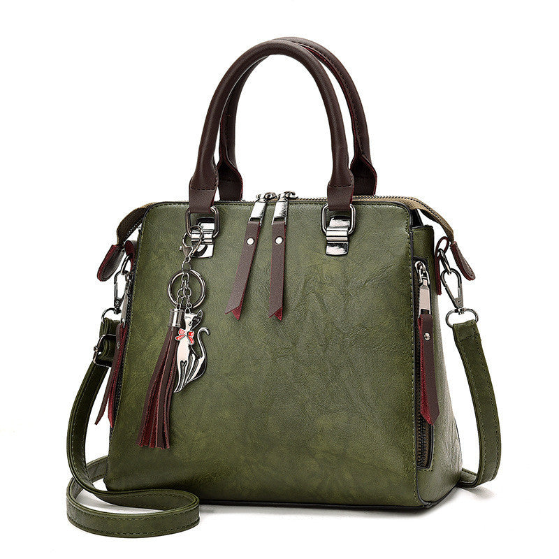 Women's Tassel Top-Handle Bag – PU Leather Shoulder Bag with Zipper - product image 5