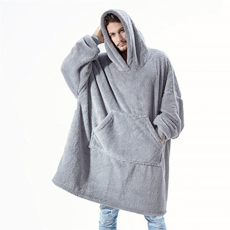 Oversized Wearable Blanket Hoodie – Double-Sided Fleece Sweatshirt - product image 21