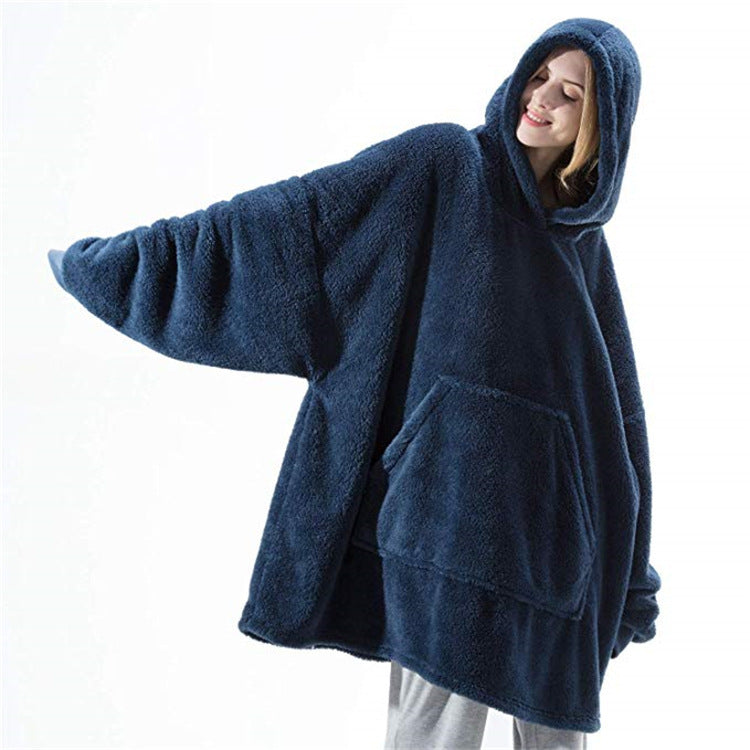Oversized Wearable Blanket Hoodie – Double-Sided Fleece Sweatshirt - product image 22