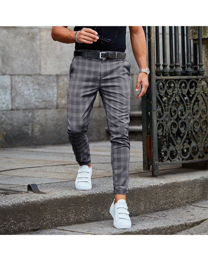Men's Plaid Print Casual Pants – Loose Fit, Lightweight - product image 6