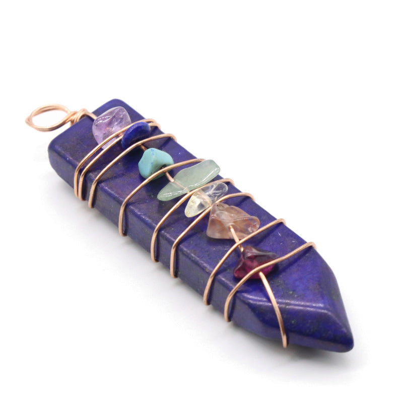 Natural Crystal Arrow Pendant, Seven Chakra Jewelry - product image 2