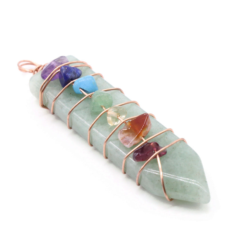 Natural Crystal Arrow Pendant, Seven Chakra Jewelry - product image 5