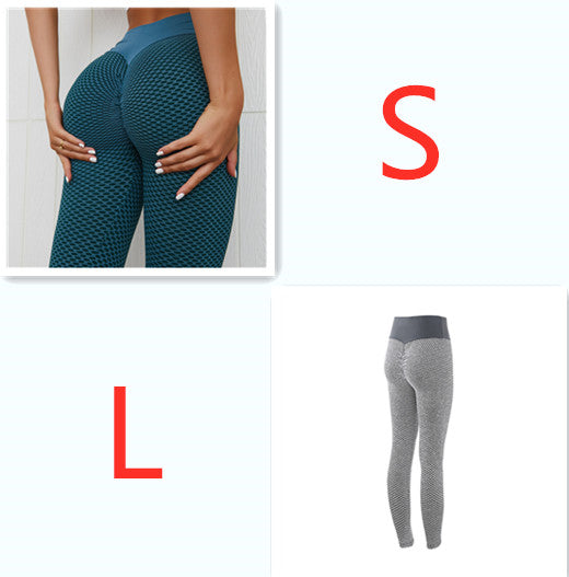 High-Waist Plaid Leggings – Seamless Yoga & Gym Pants - product image 4