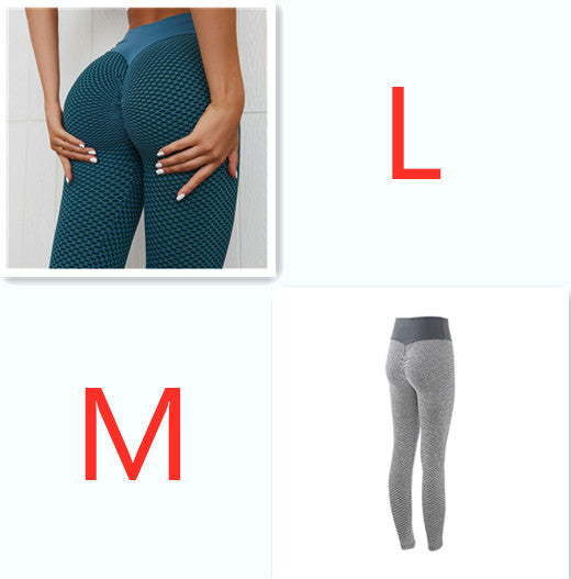 High-Waist Plaid Leggings – Seamless Yoga & Gym Pants - product image 2
