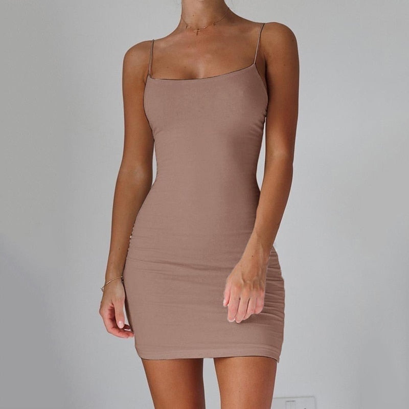 Halter Neck Bodycon Mini Dress – Stretch Sling Skirt - product image 7
