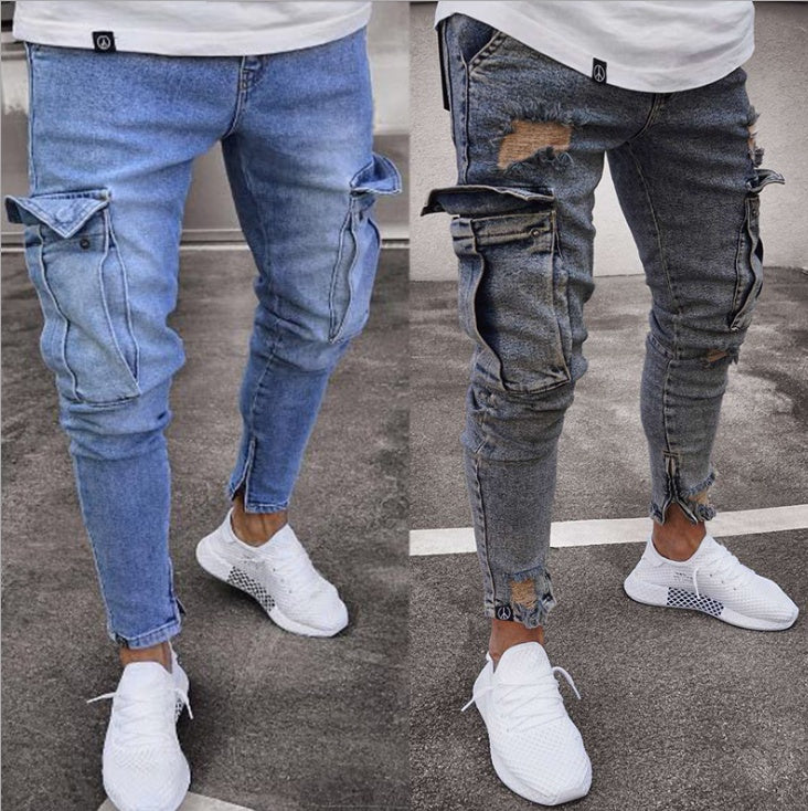 Cargo Hole Denim Jeans Men - product image 1