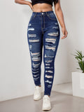 Women's Slim-Fit Ripped Cropped Jeans