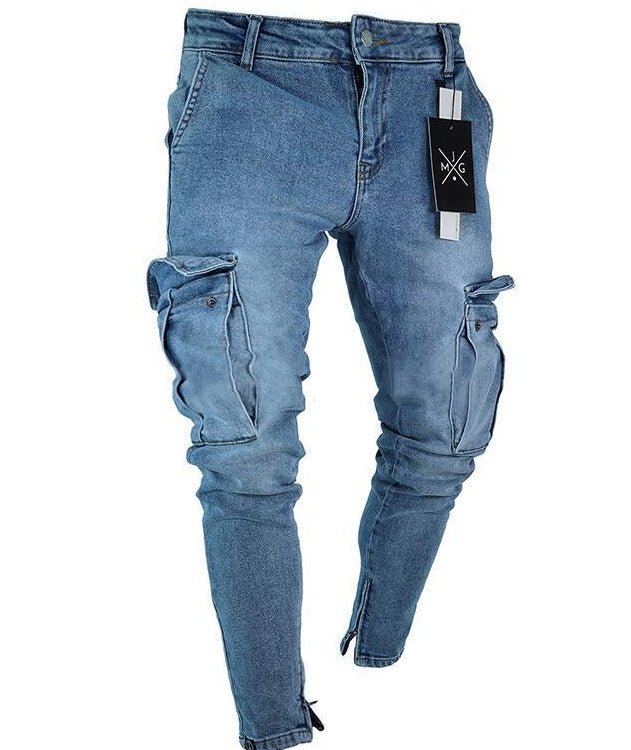 Cargo Hole Denim Jeans Men - product image 3