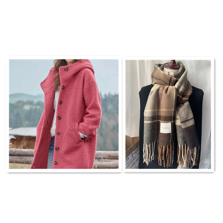 Women's Medium-Length Tweed Coat - view 3