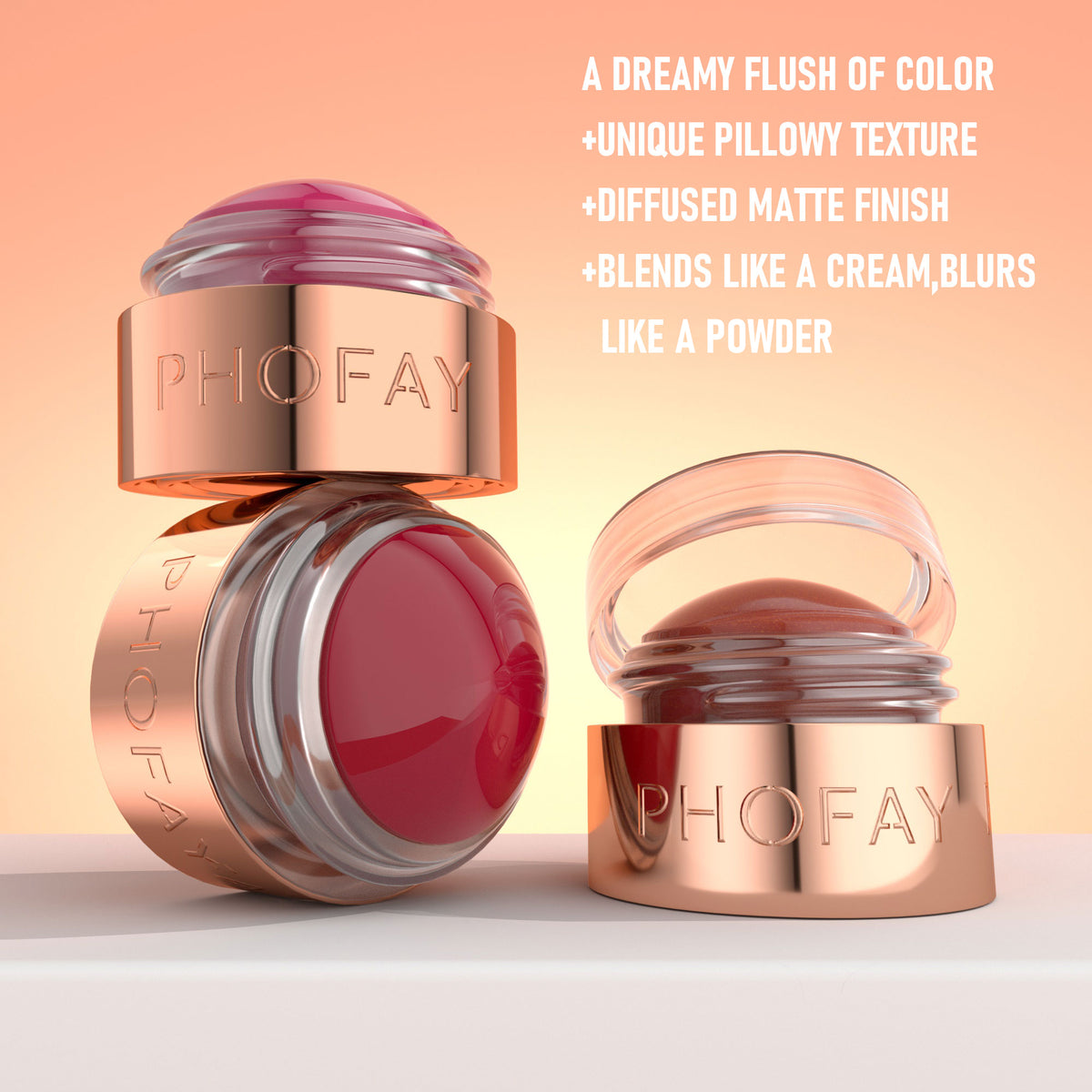 PHOFAY Mousse Cream Blush for Cheeks & Lips