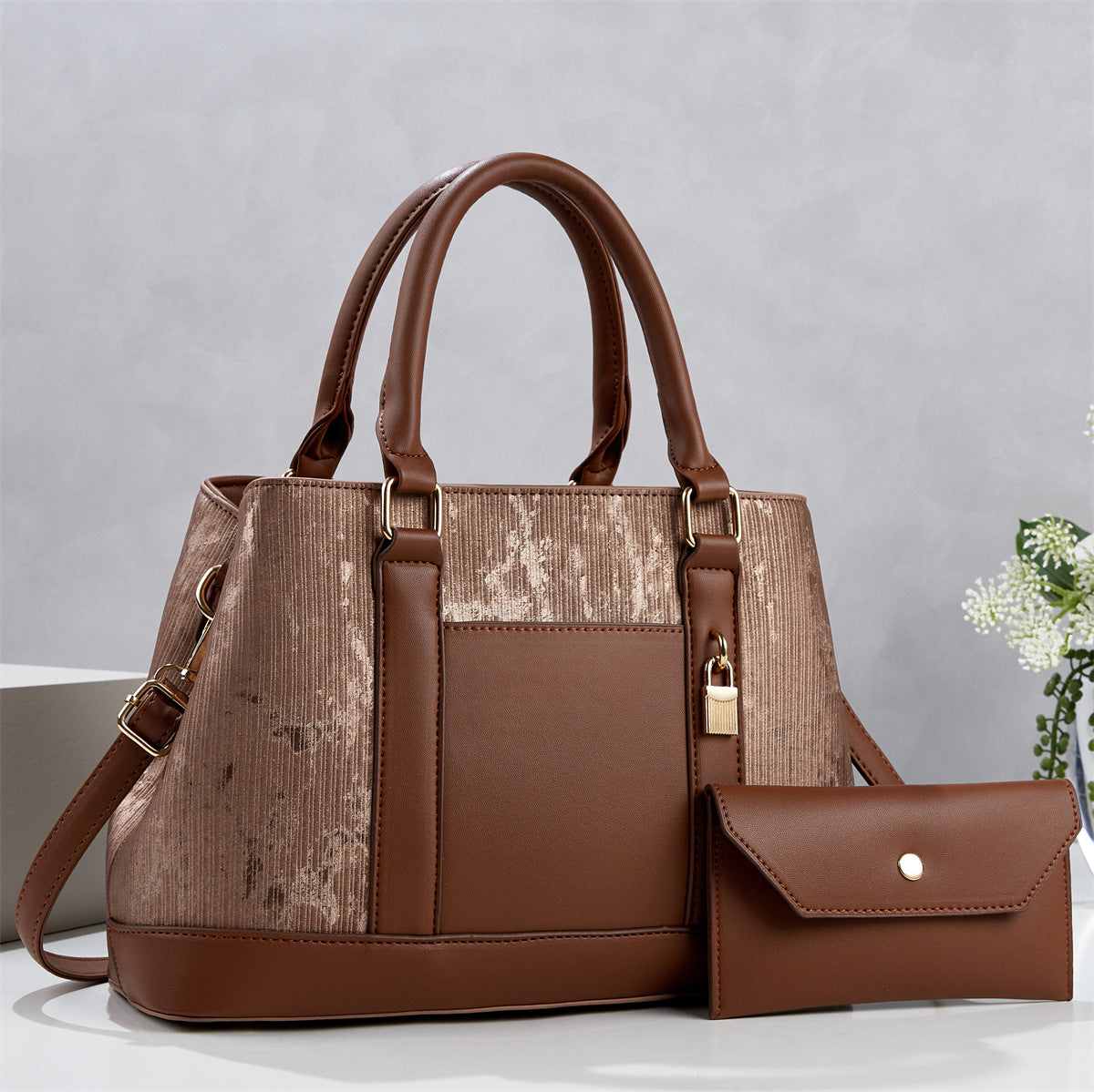2-Piece PU Handbag & Crossbody Bag Set - product image 1