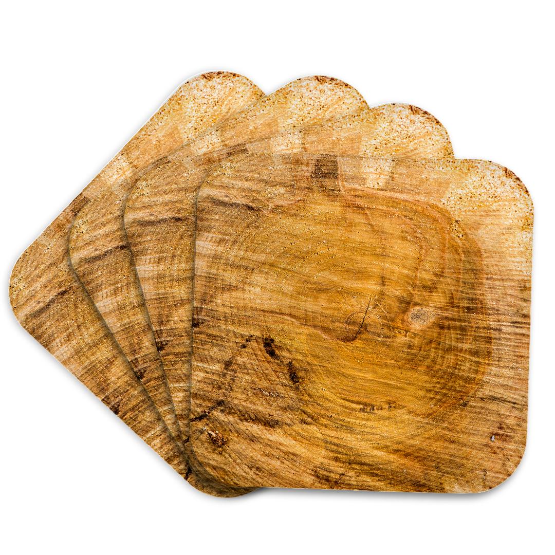 3dRose Alexis Photography - Texture Wood - Wooden Texture with Growth Rings - Coasters
