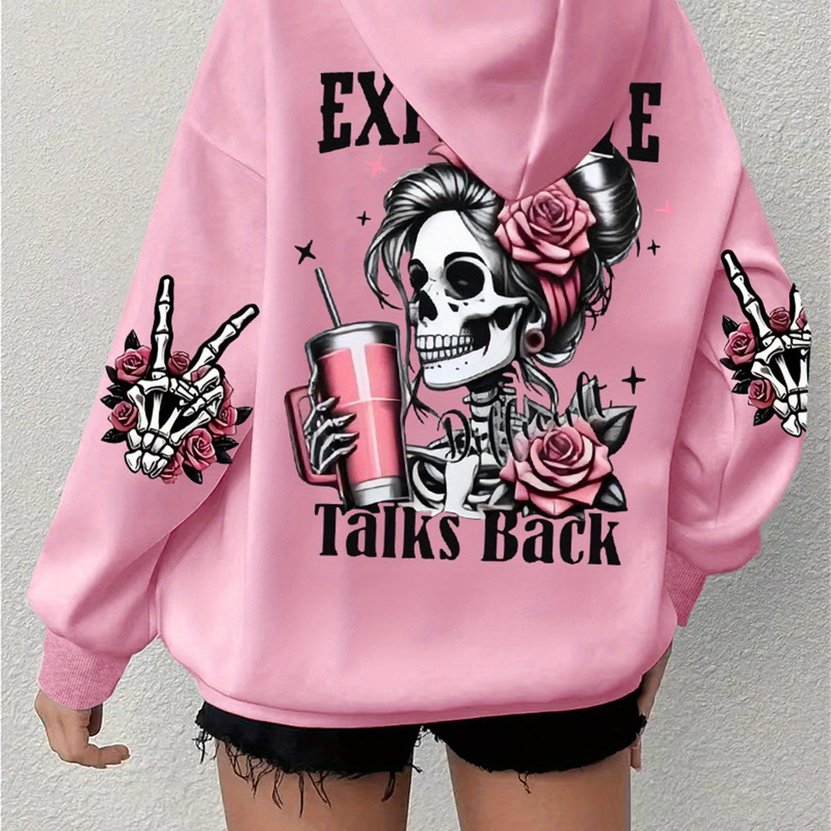 Retro Skull Graphic Long-Sleeve Sweatshirt - product image 9