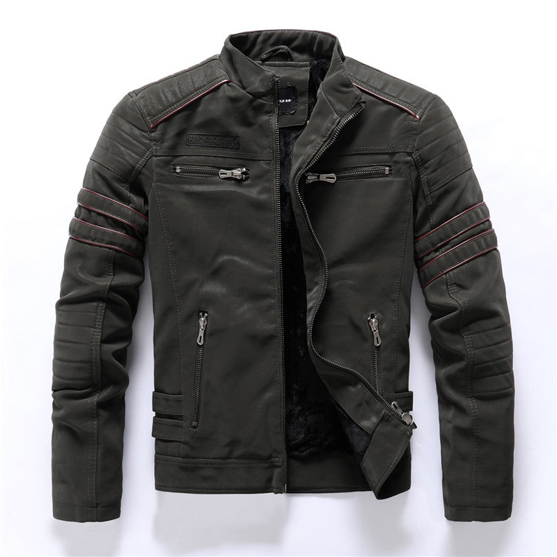 Men's PU Leather Moto Jacket - product image 1