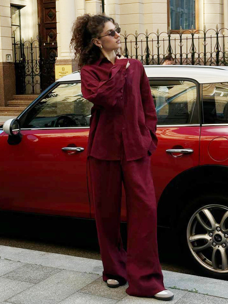 Women’s Relaxed Long-Sleeve Shirt & Trousers Set - product image 7