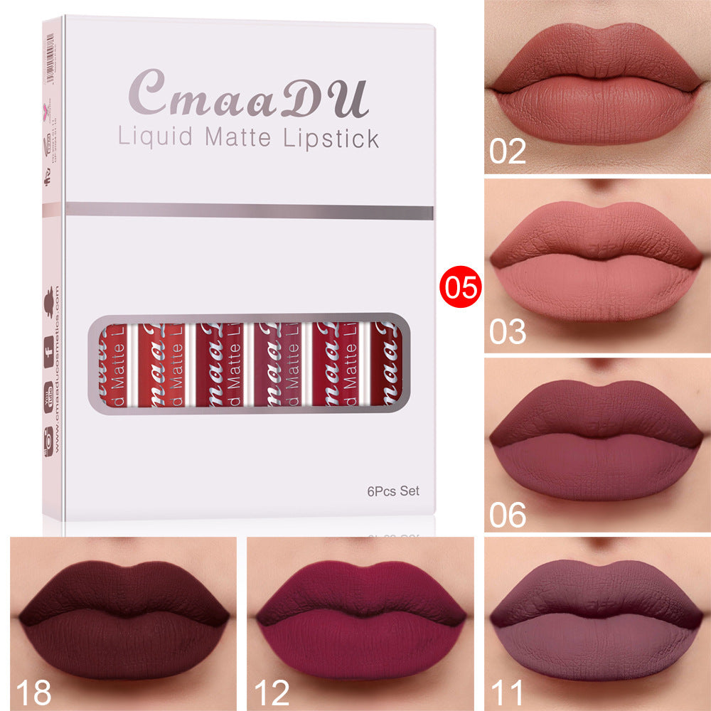 Matte Waterproof Lip Gloss Set (6 pcs) - product image 4