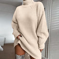 Solid Turtleneck Long Sweater Winter Warm Women Sweater Dress - product image 11