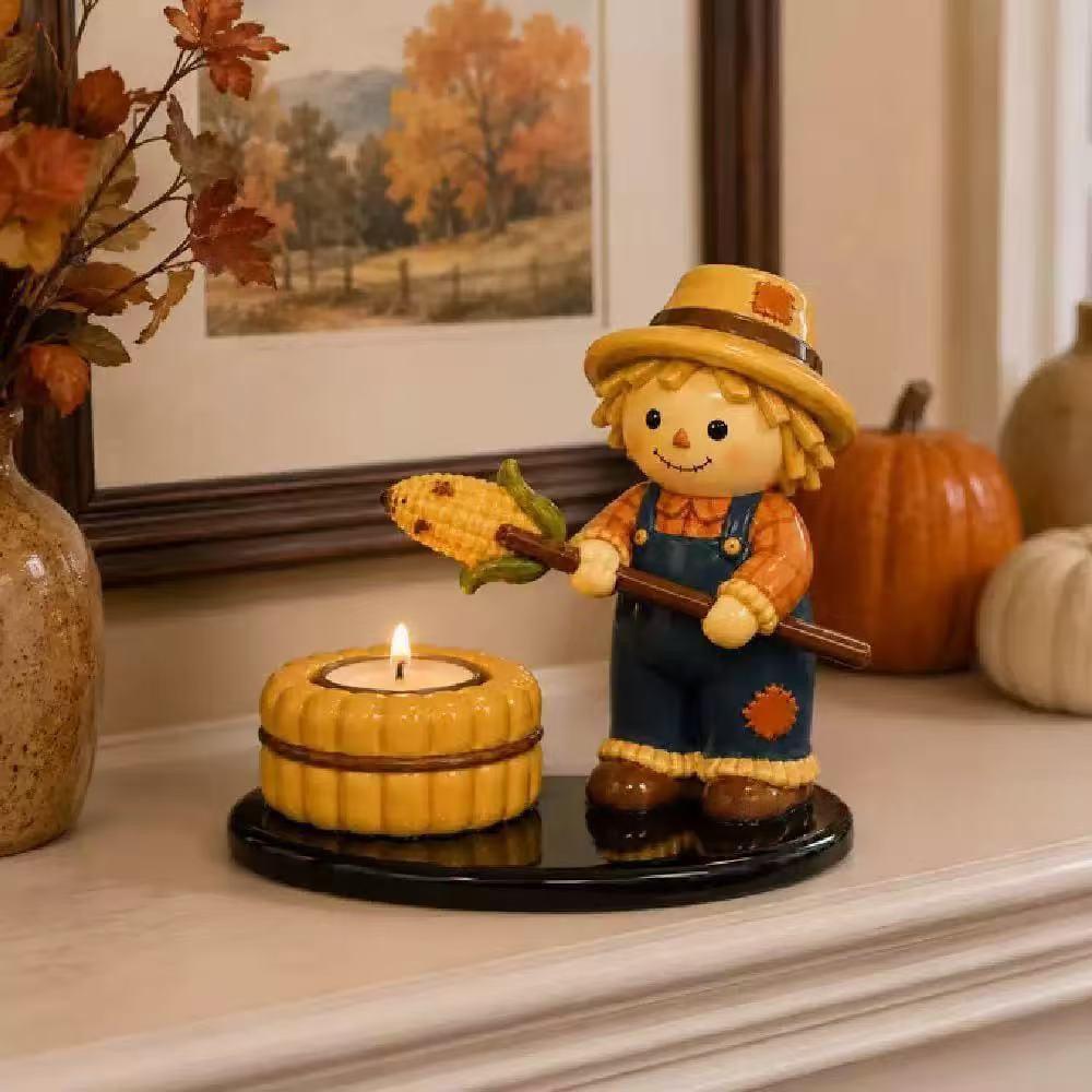 Halloween Campfire Tealight Holder – Resin Candle Holder Figurine - product image 2