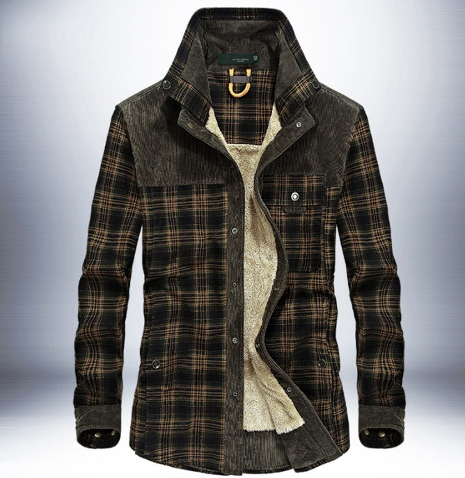 Men's Plaid Cotton Jacket | Long Sleeve - view 6