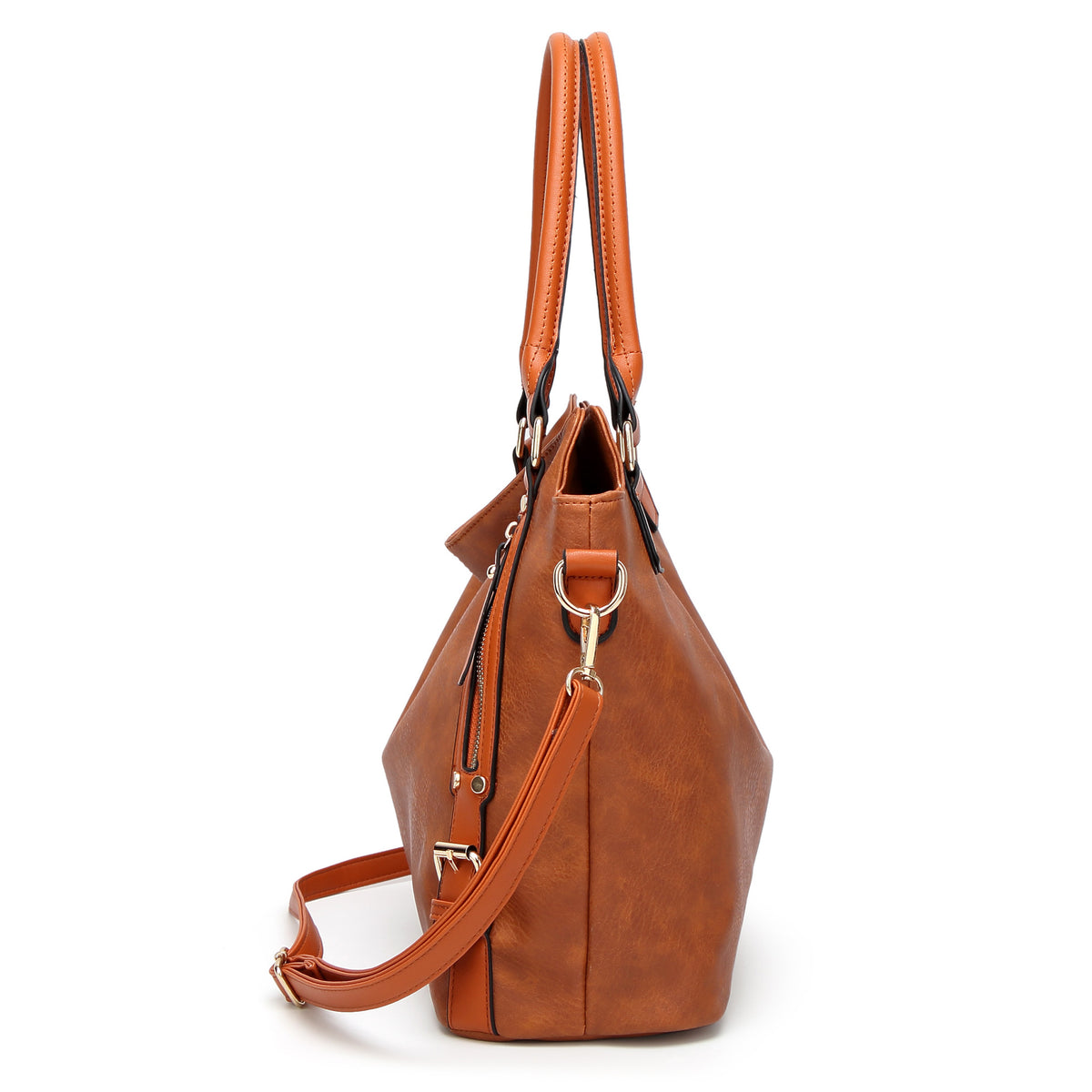 Women's Vintage Tote Bag – Large PU Leather Shoulder Bag - product image 2