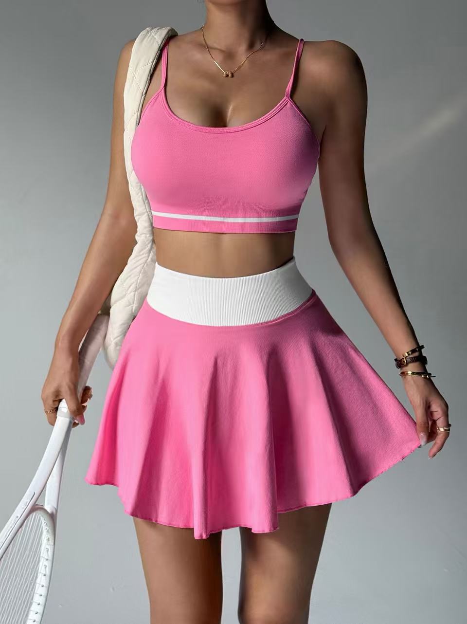 Women's 2-Piece Tennis Skort Set with Sports Bra - product image 3
