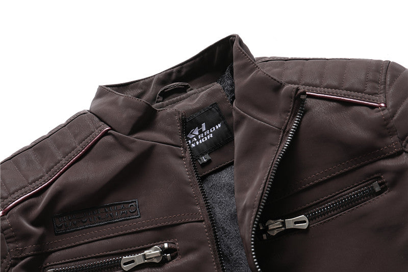 Men's PU Leather Moto Jacket - product image 6