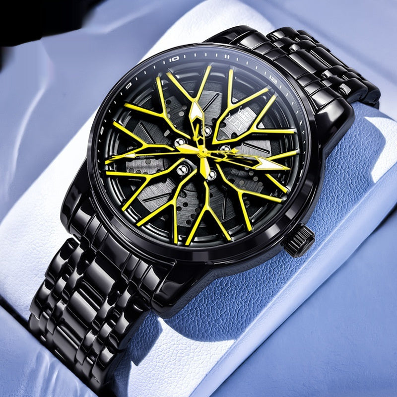 Men's Steel Band Quartz Watch – Bold Dial Colorways - product image 3