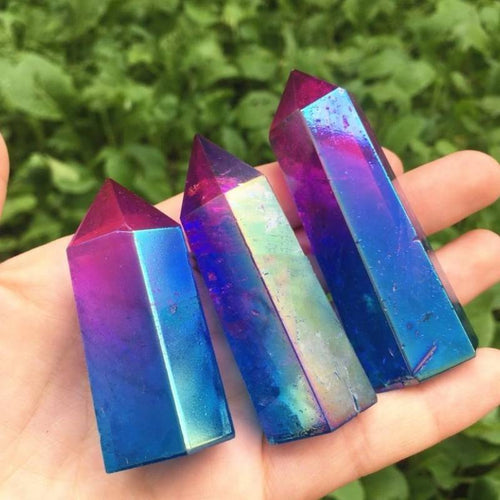 Clear Quartz Aura Angel Point Stone - product image 1