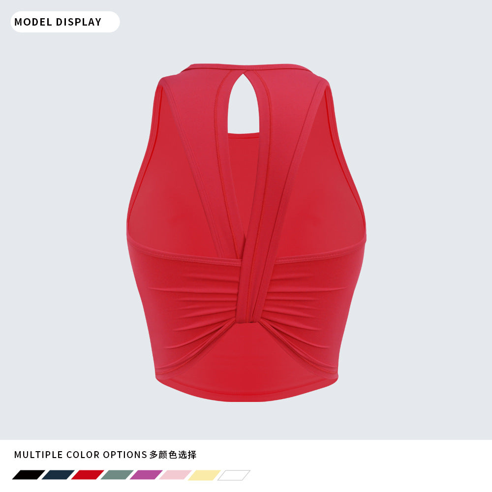 Women's Padded Back-Detail Yoga Sports Bra - product image 5