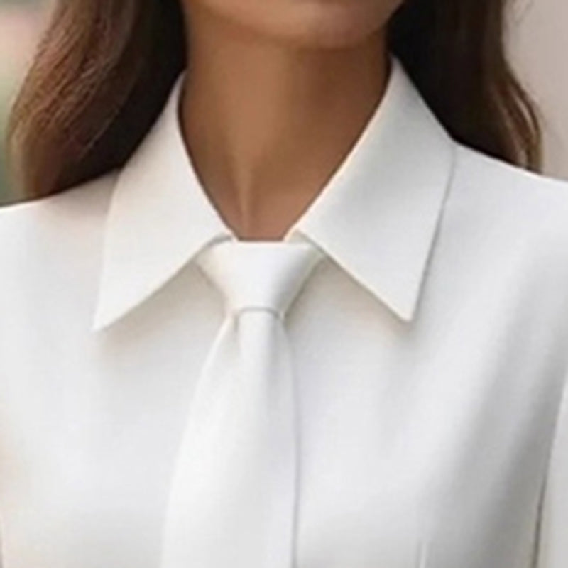 Women's Belted Tie-Neck Long-Sleeve Midi Dress - view 8