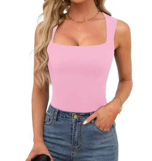 Women's Square-Neck Sleeveless Double-Layer Basic Tank Top - product image 2